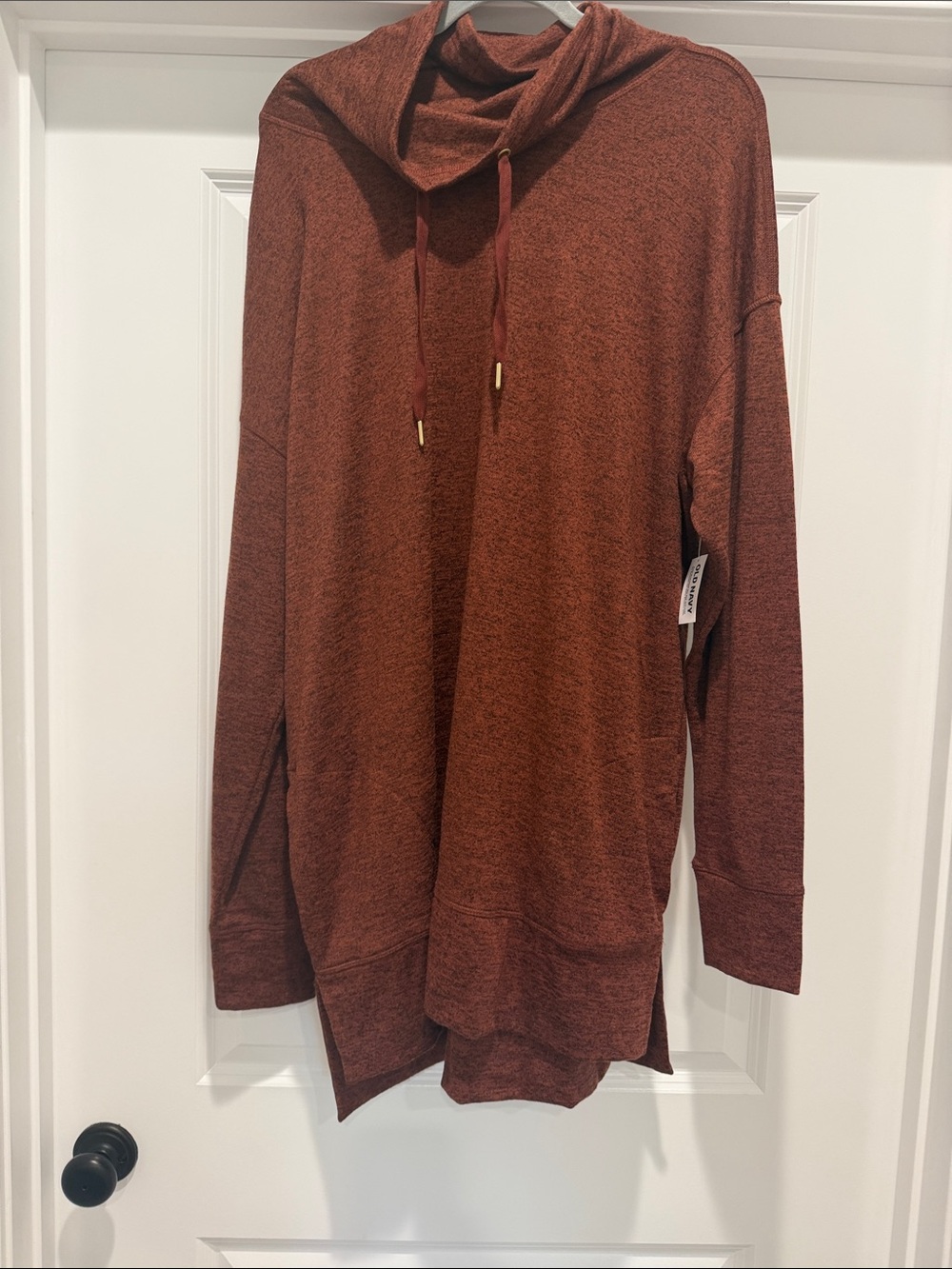 Old Navy Burnt Orange Hooded Tunic Sweatshirt